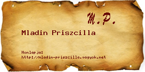 Mladin Priszcilla névjegykártya